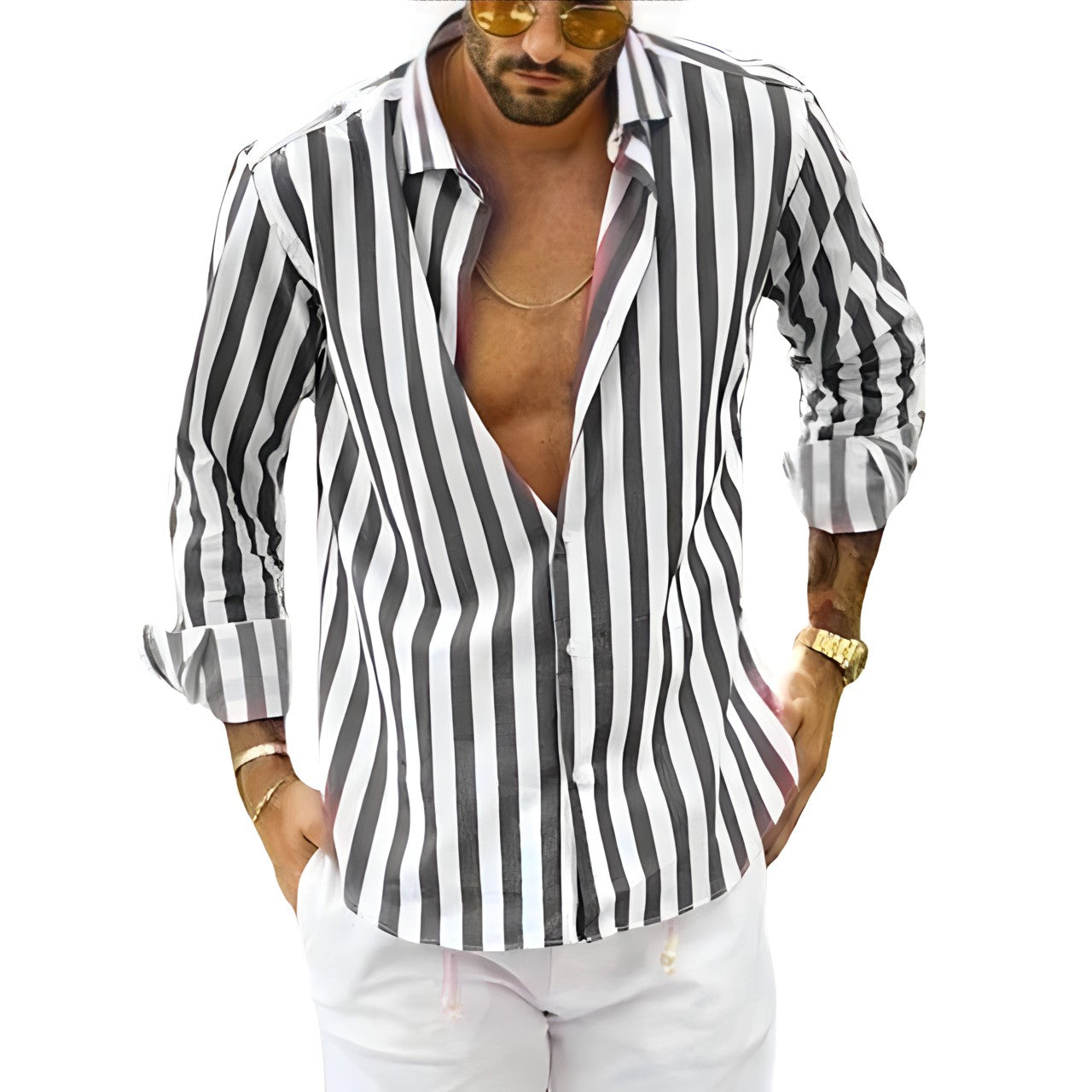 Régis - Striped men's shirt 