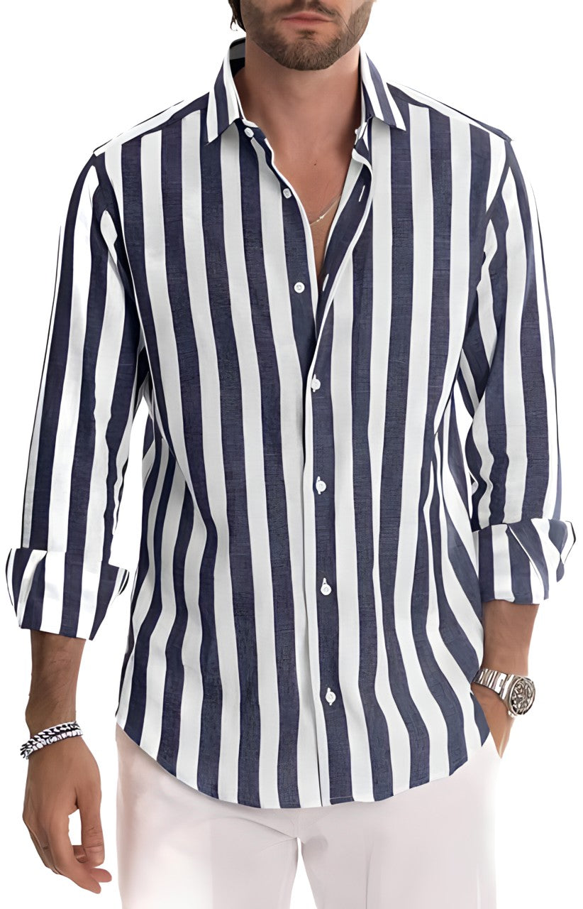 Régis - Striped men's shirt 