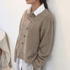 Load image into Gallery viewer, Fia™ | Comfortable cashmere vest with a playful button placket - brown 