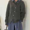 Load image into Gallery viewer, Fia™ | Comfortable cashmere vest with a playful button placket - gray 