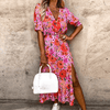 Load image into Gallery viewer, Morgane floral print skirt with slit 