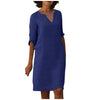 Florence - dress with V-neck and three-quarter sleeves